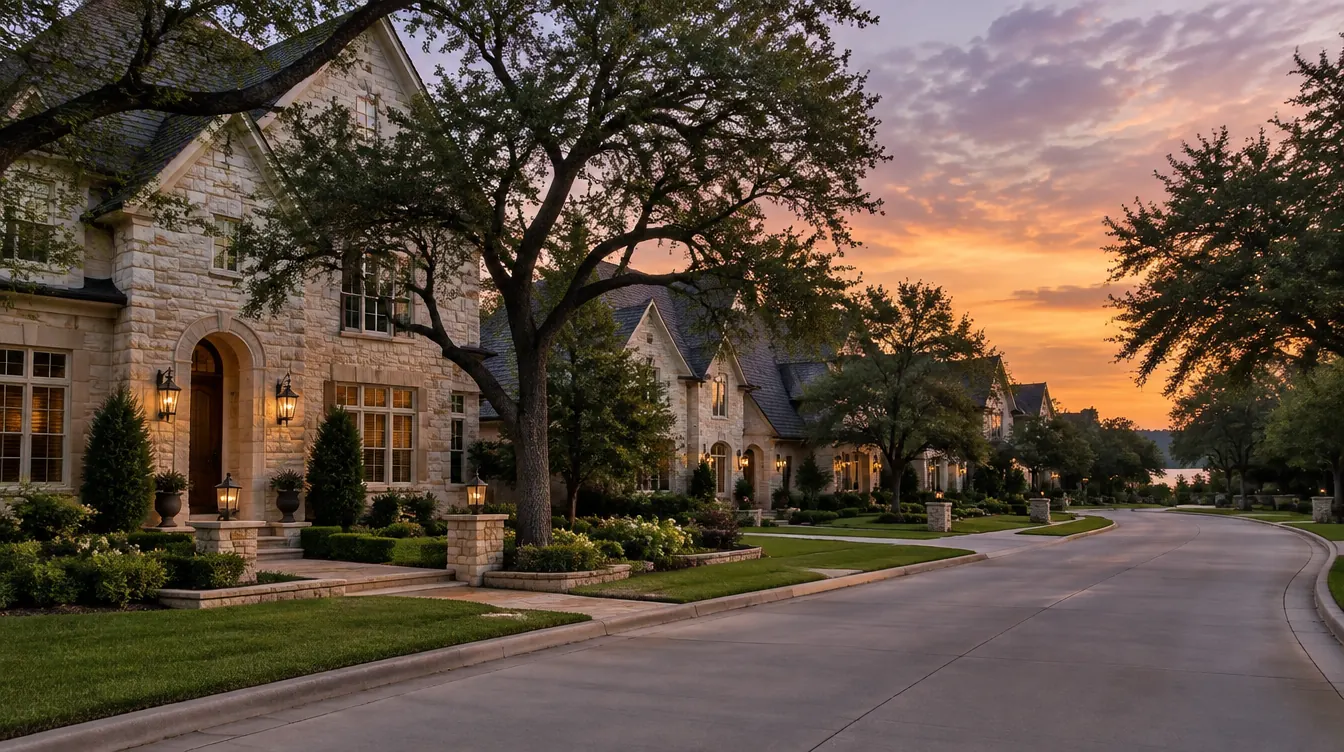 Southlake neighborhood at dusk where same day pest control is a phone call away
